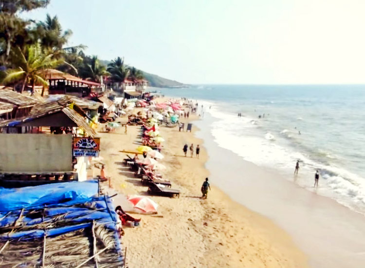 Camping in Anjuna beach, Goa