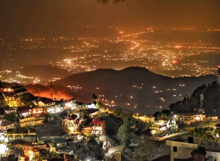 Kasauli's Night View from Hill