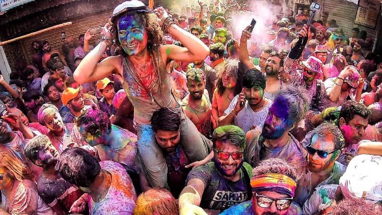 Holi celebration in holi must visit place in India