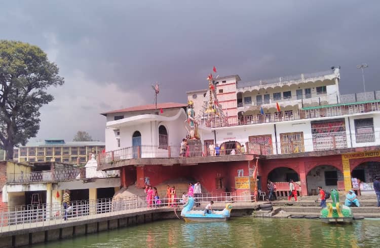 Front view of Chamunda Devi Temple