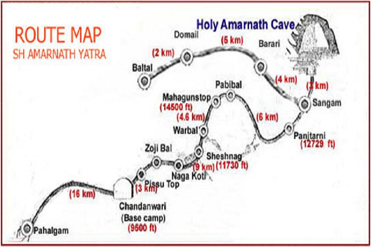 Amarnath yatra route