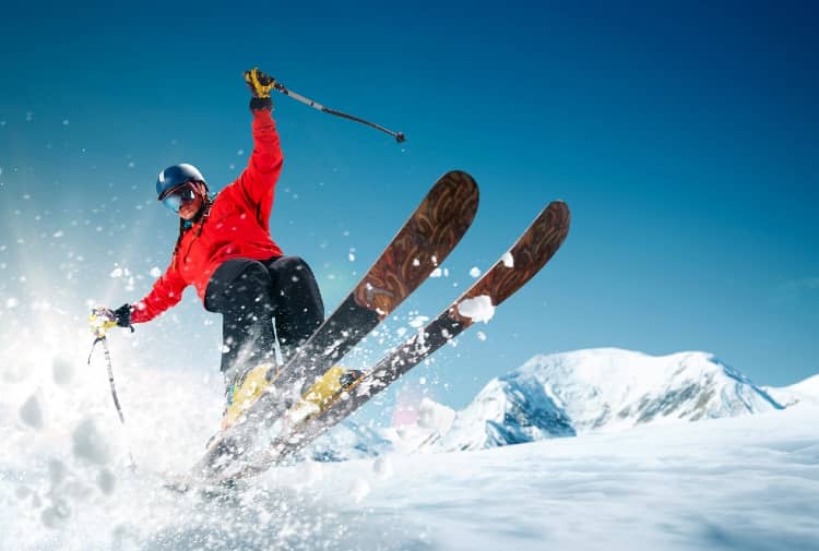 Enjoy Skiing on the White Snowy Mountains